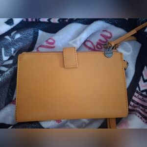 Lucky Brand Mustard Yellow Wristlet Clutch